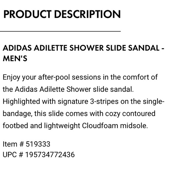 Adidas Adilette Slide Sandals Size 11 - Picture 13 of 14